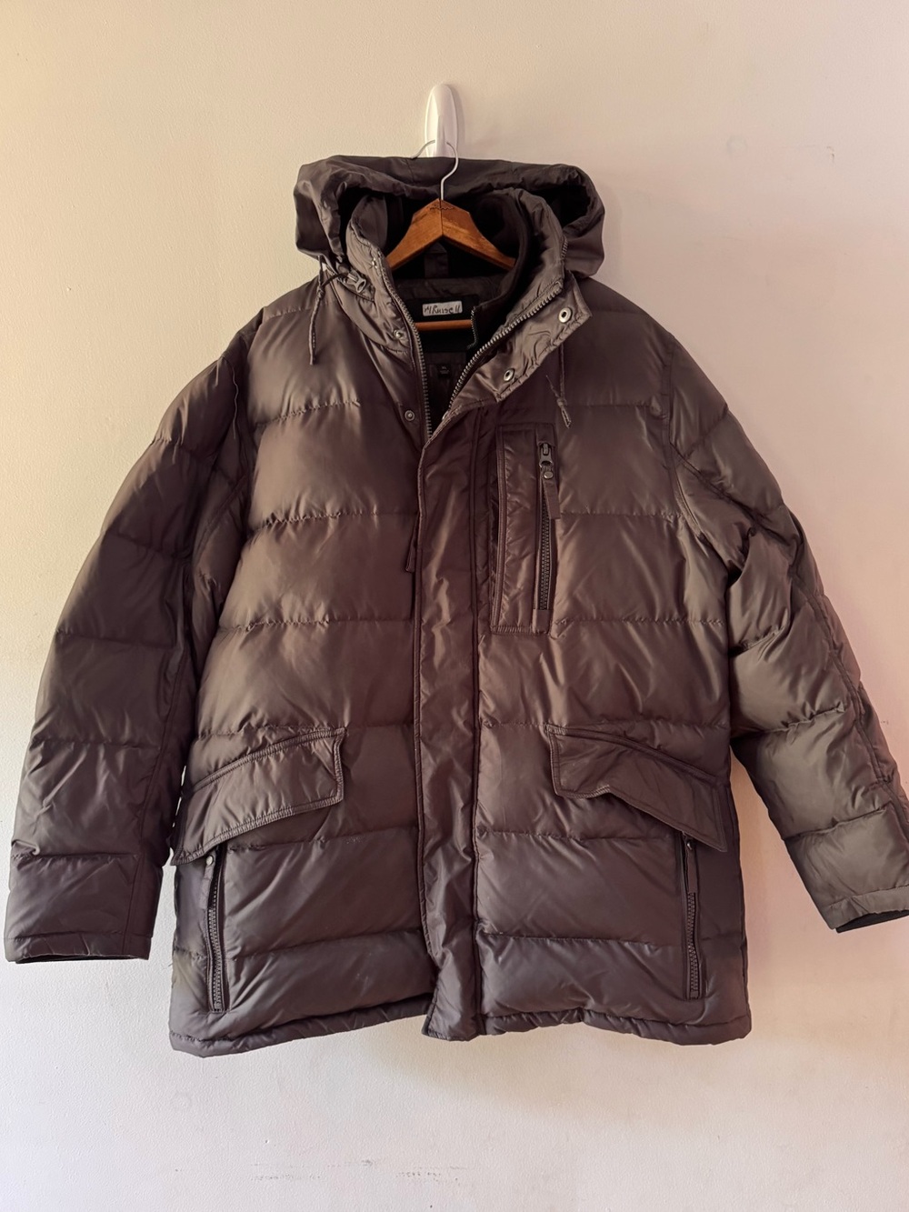 Marc New York Puffer Coat Mens Sz XL, warm winter cold down layering Andrew Marc